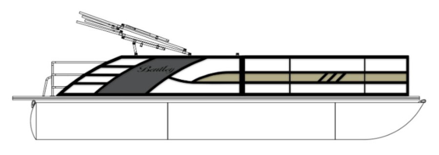 2026 Bentley Pontoons Elite 253 Swingback Bench Full Tube
